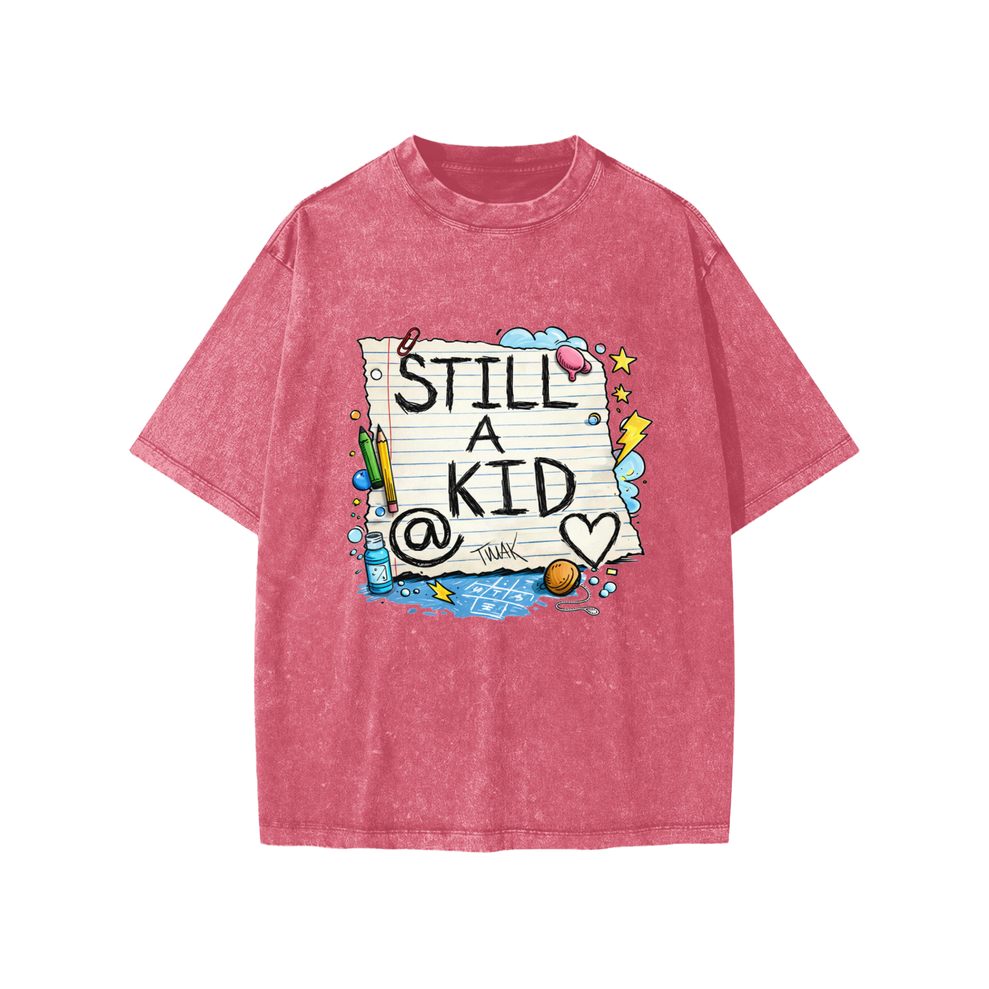 Still A Kid @ Heart Snow Washed Kids' T-Shirt