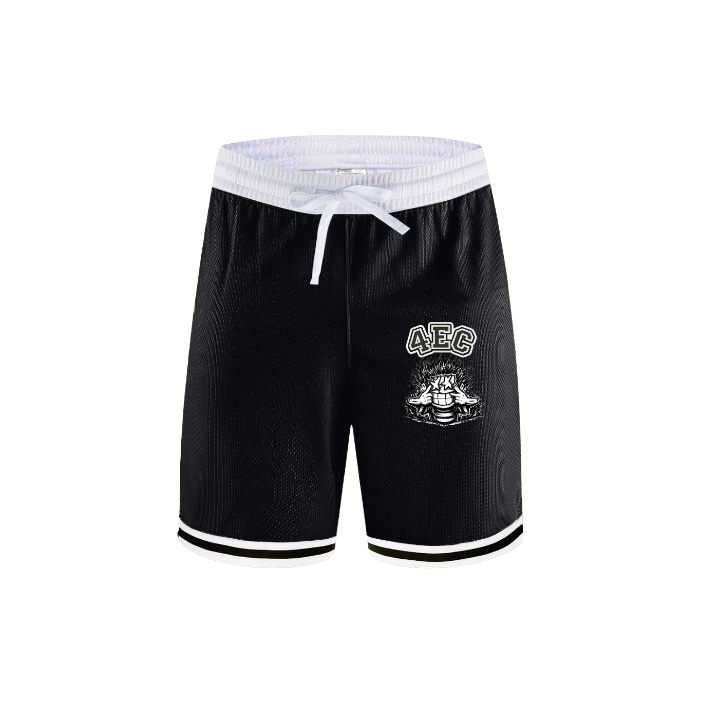 4EC Classic Stripe Trim Basketball Shorts
