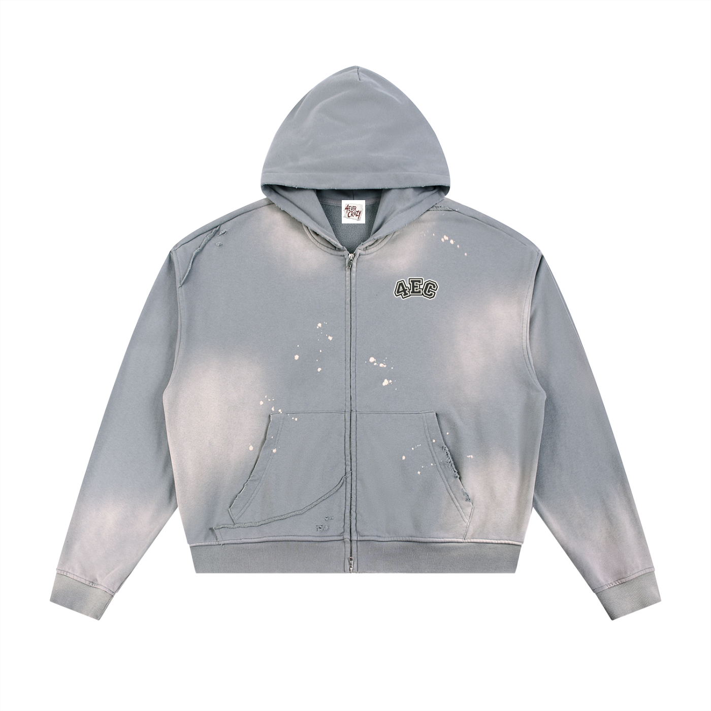 REVAMPED 4EC Sun Fade Fleece Zip Hoodie