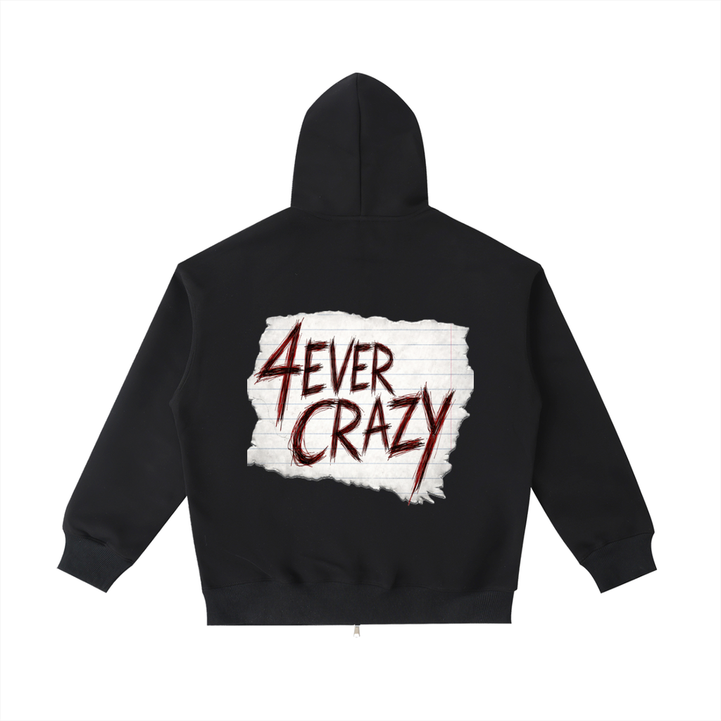 4EVER SKETCH Essential Heavyweight Pocket Zip-Up Hoodie