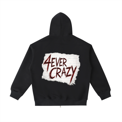 4EVER SKETCH Essential Heavyweight Pocket Zip-Up Hoodie