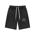 4EVERCRAZY KAMP Mineral Wash Raw Edge Shorts