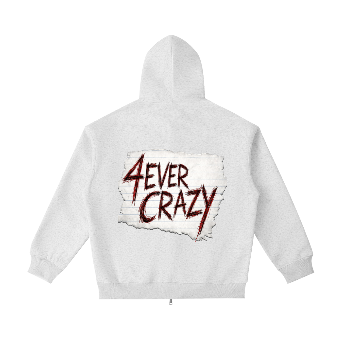 4EVER SKETCH Essential Heavyweight Pocket Zip-Up Hoodie