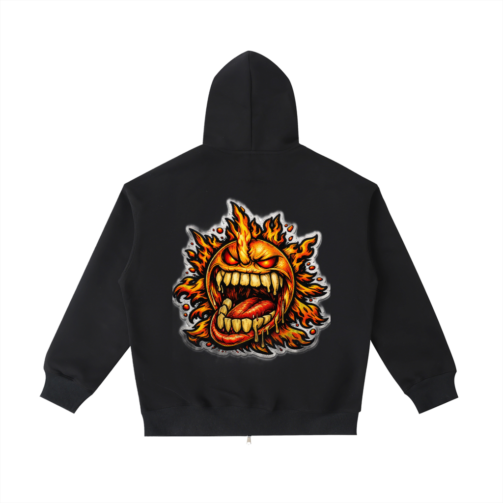 4EVERCRAZY Essential Heavyweight Pocket Zip-Up Hoodie