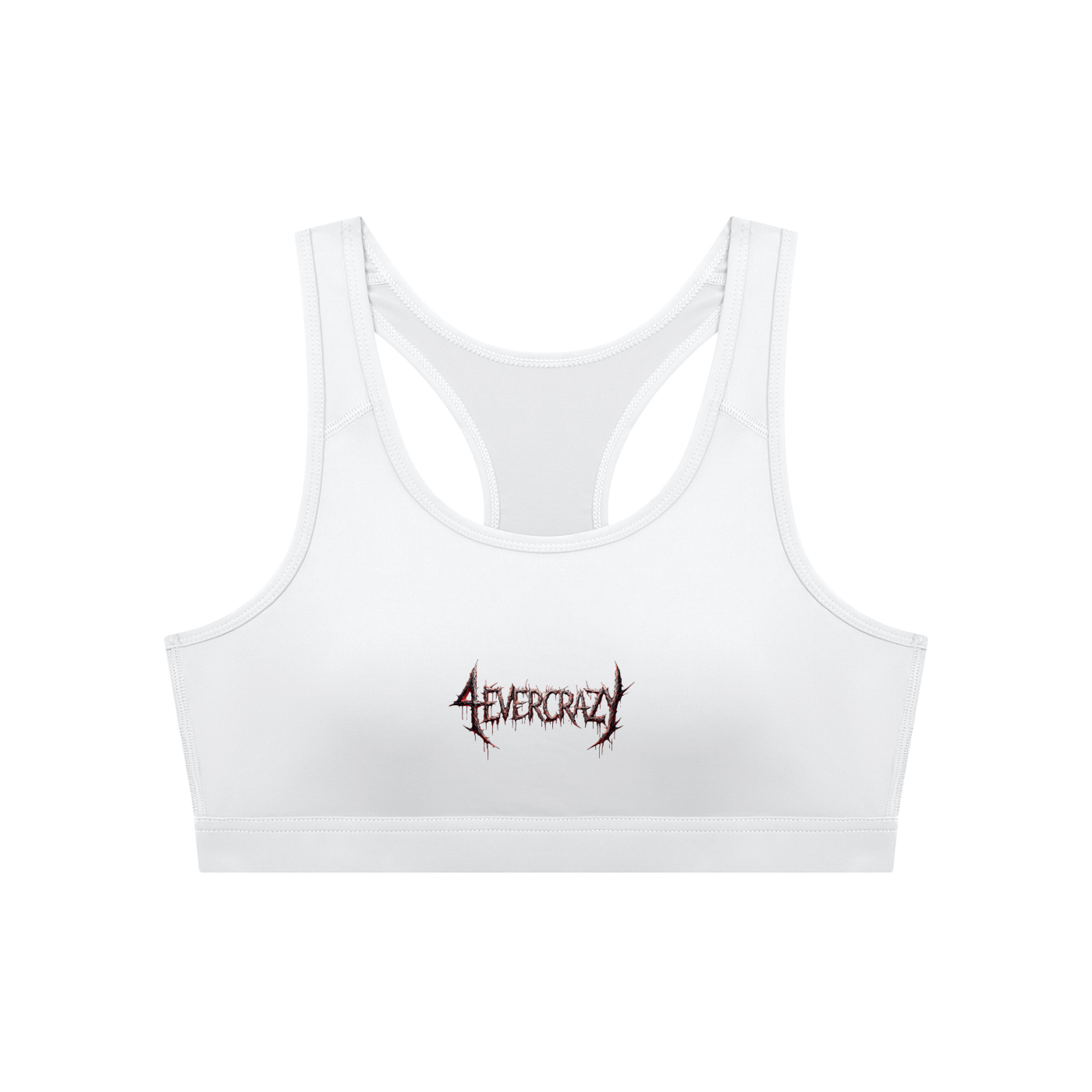 4EVERCRAZY Women's Cropped Sports Bra