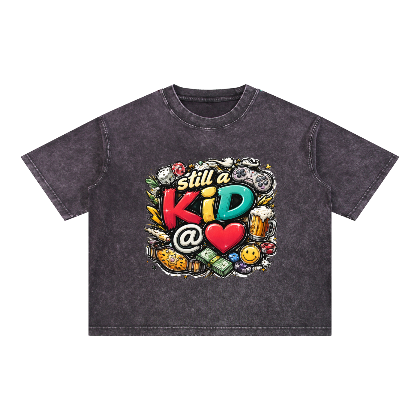 Still A Kid @ <3 Boxy Cotton T-Shirt