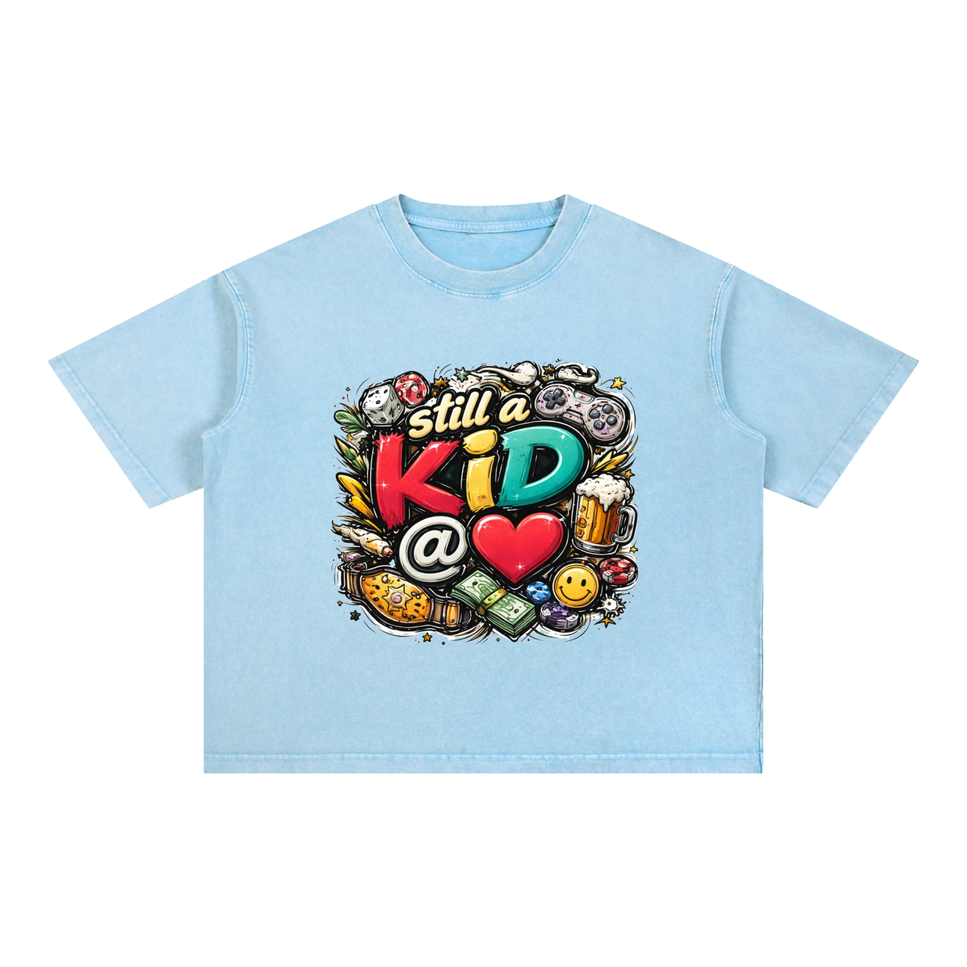 Still A Kid @ <3 Boxy Cotton T-Shirt