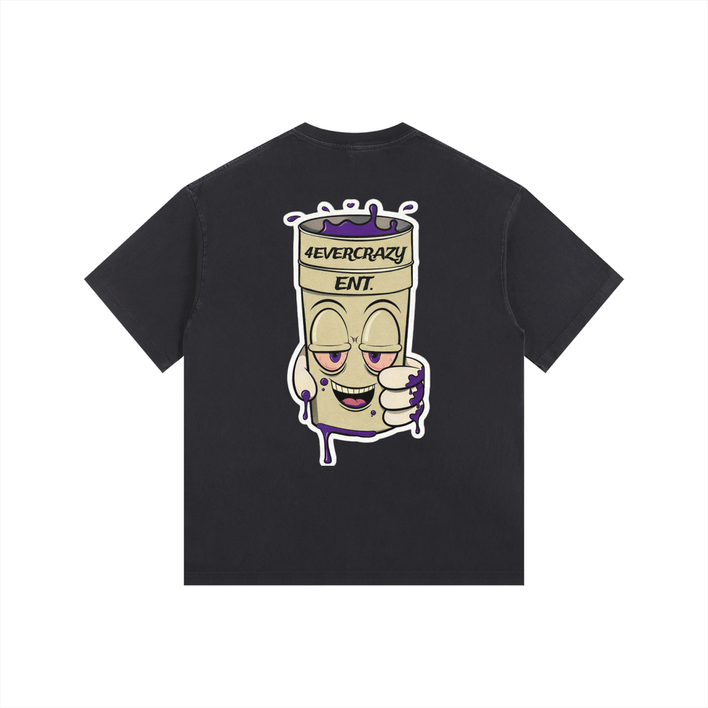 Double Cup Vintage Washed Oversized Cotton T-Shirt