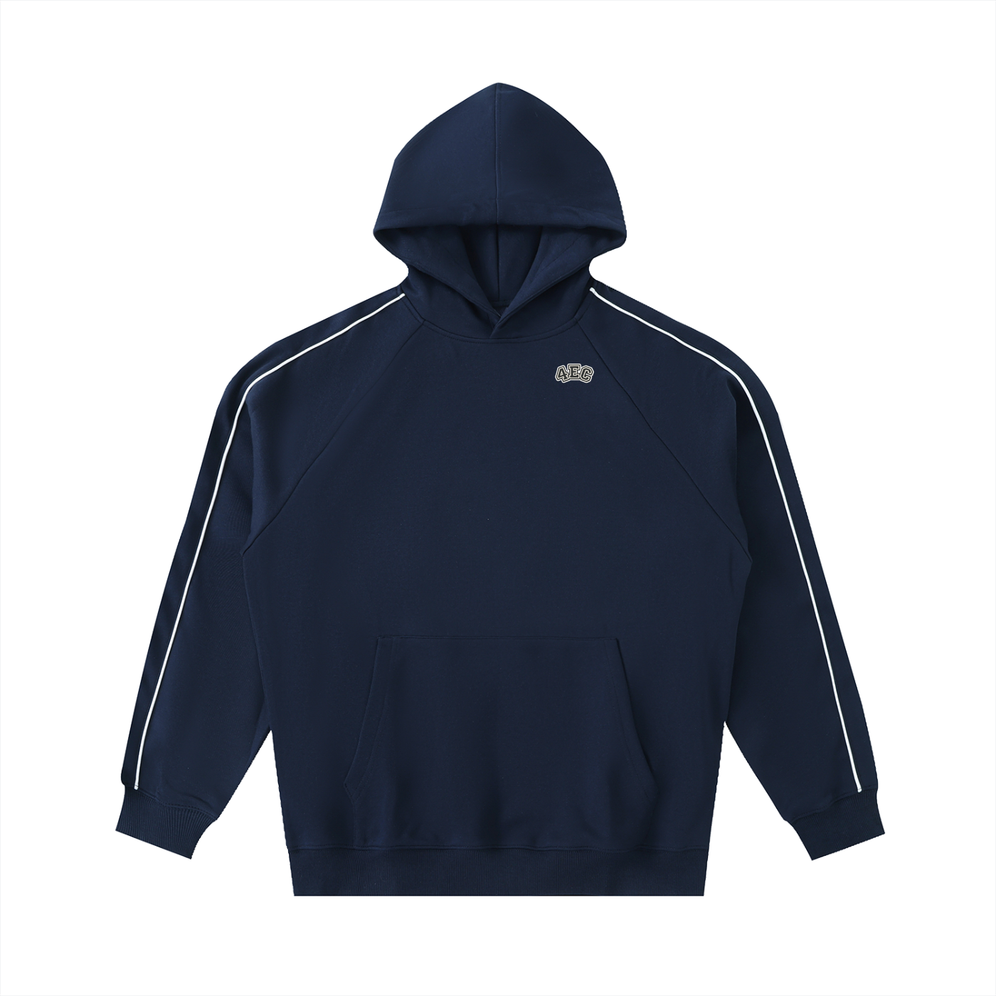 4EC Contrast Piping Raglan Hoodie