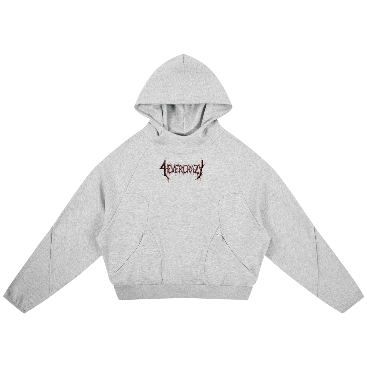 4EVERCRAZY Curved Panel Raglan Hoodie