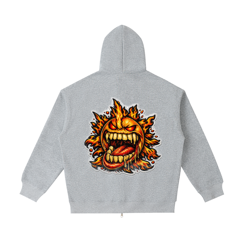4EVERCRAZY Essential Heavyweight Pocket Zip-Up Hoodie