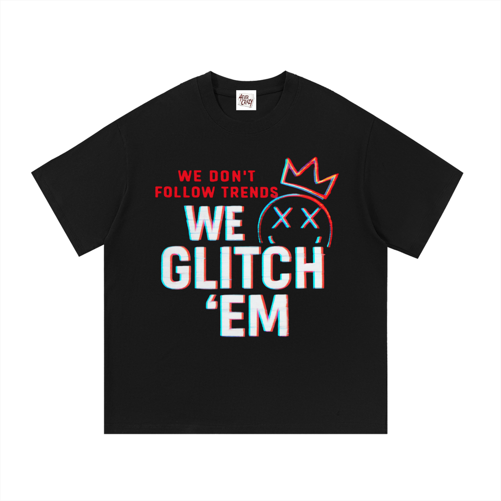 GLITCH ‘EM Essential Cotton T-Shirt
