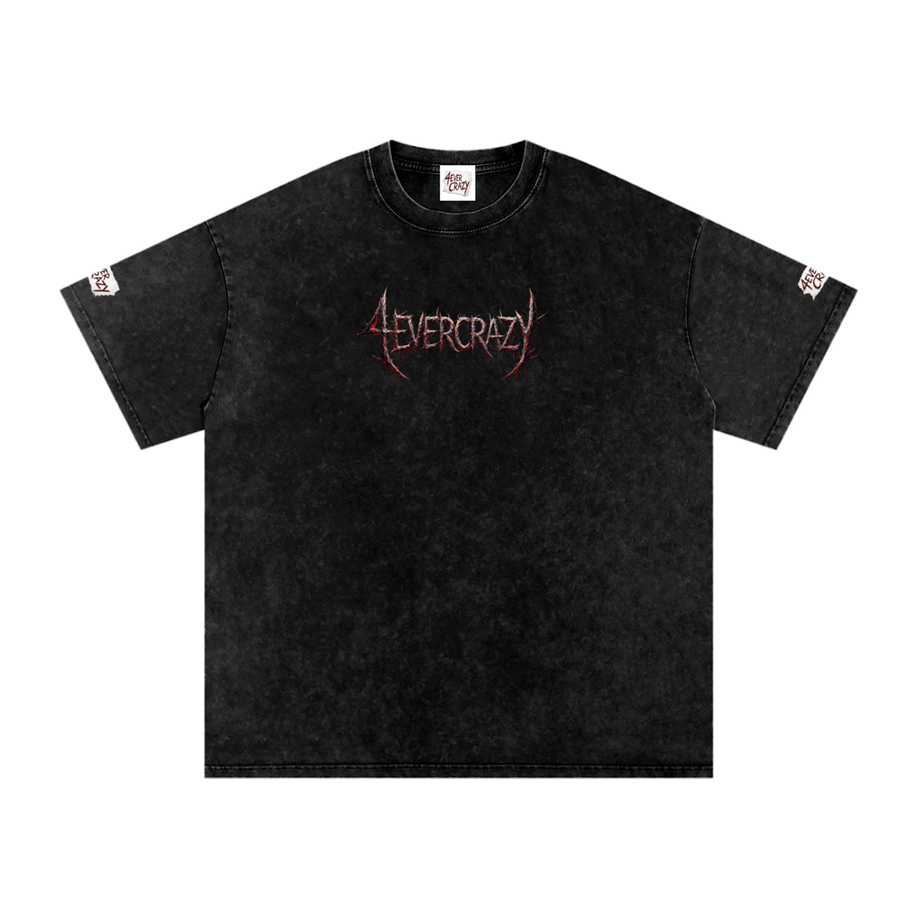 4EVERCRAZY Snow Washed Oversized Cotton T-Shirt