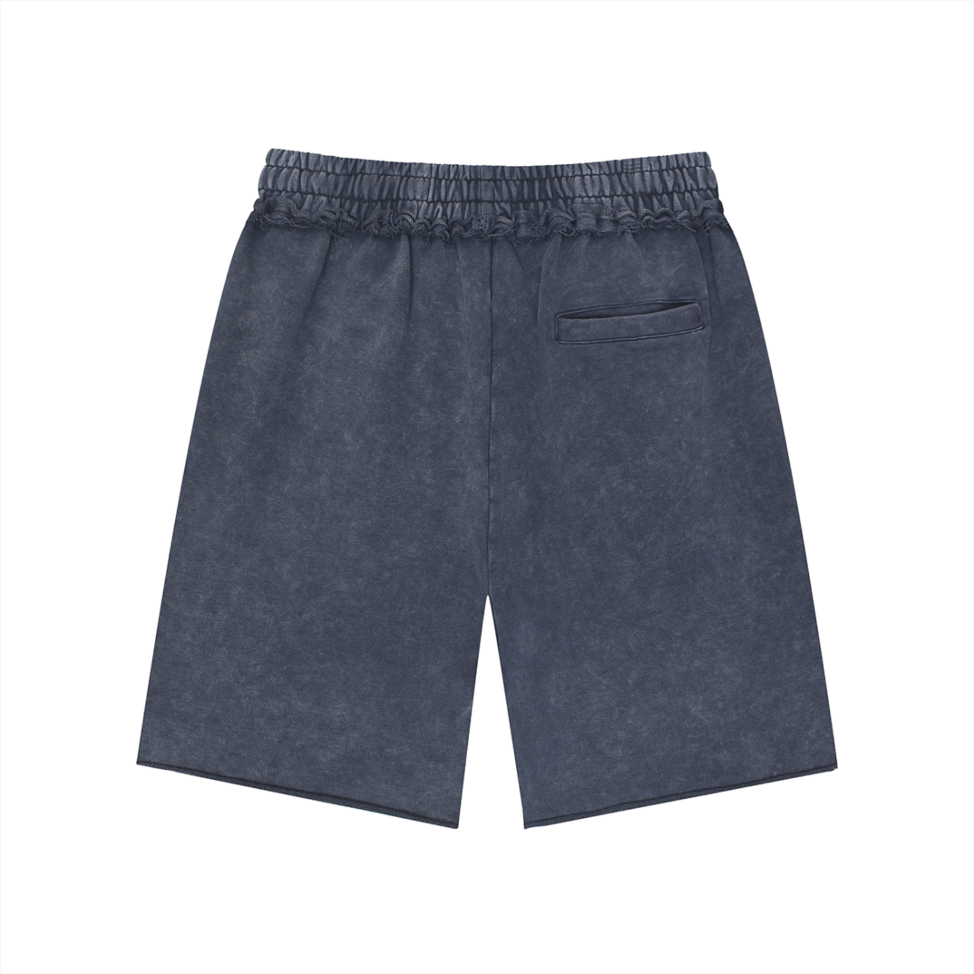 4EVERCRAZY KAMP Mineral Wash Raw Edge Shorts