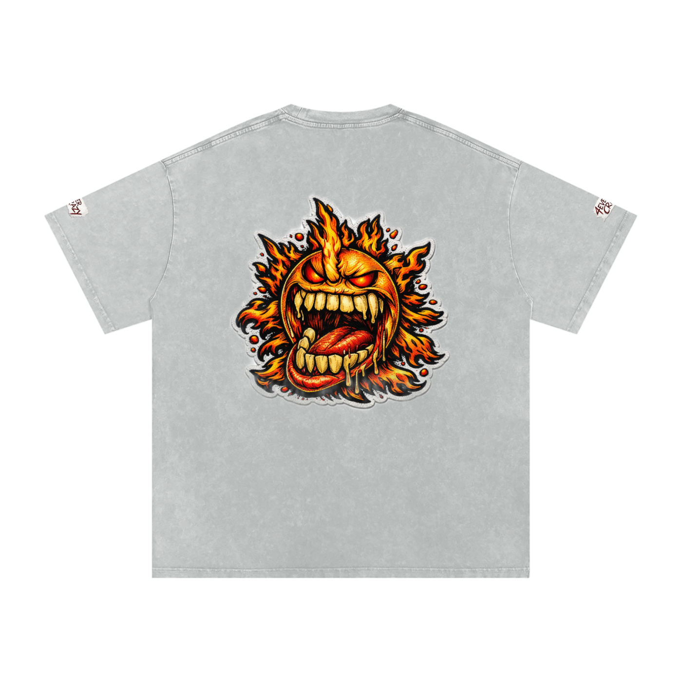 4EVERCRAZY Snow Washed Oversized Cotton T-Shirt