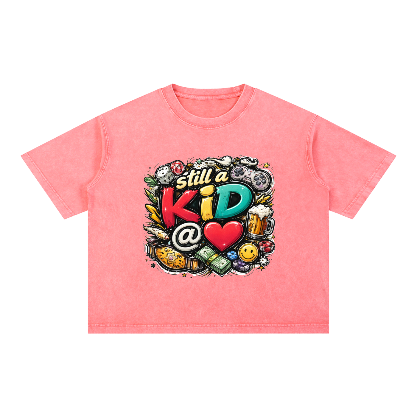Still A Kid @ <3 Boxy Cotton T-Shirt