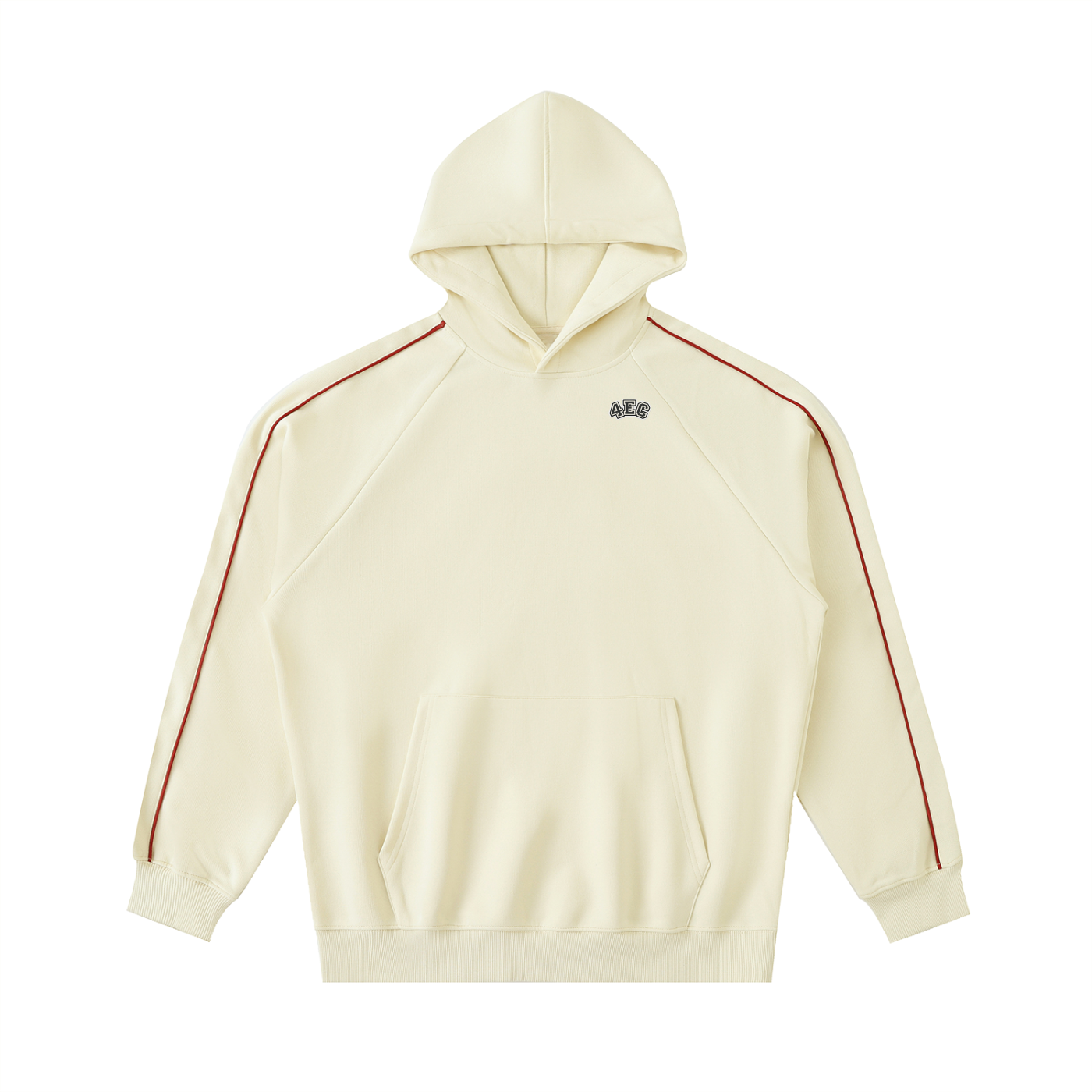 4EC Contrast Piping Raglan Hoodie