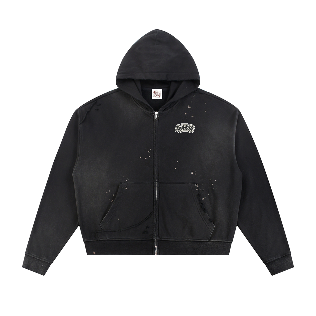REVAMPED 4EC Sun Fade Fleece Zip Hoodie