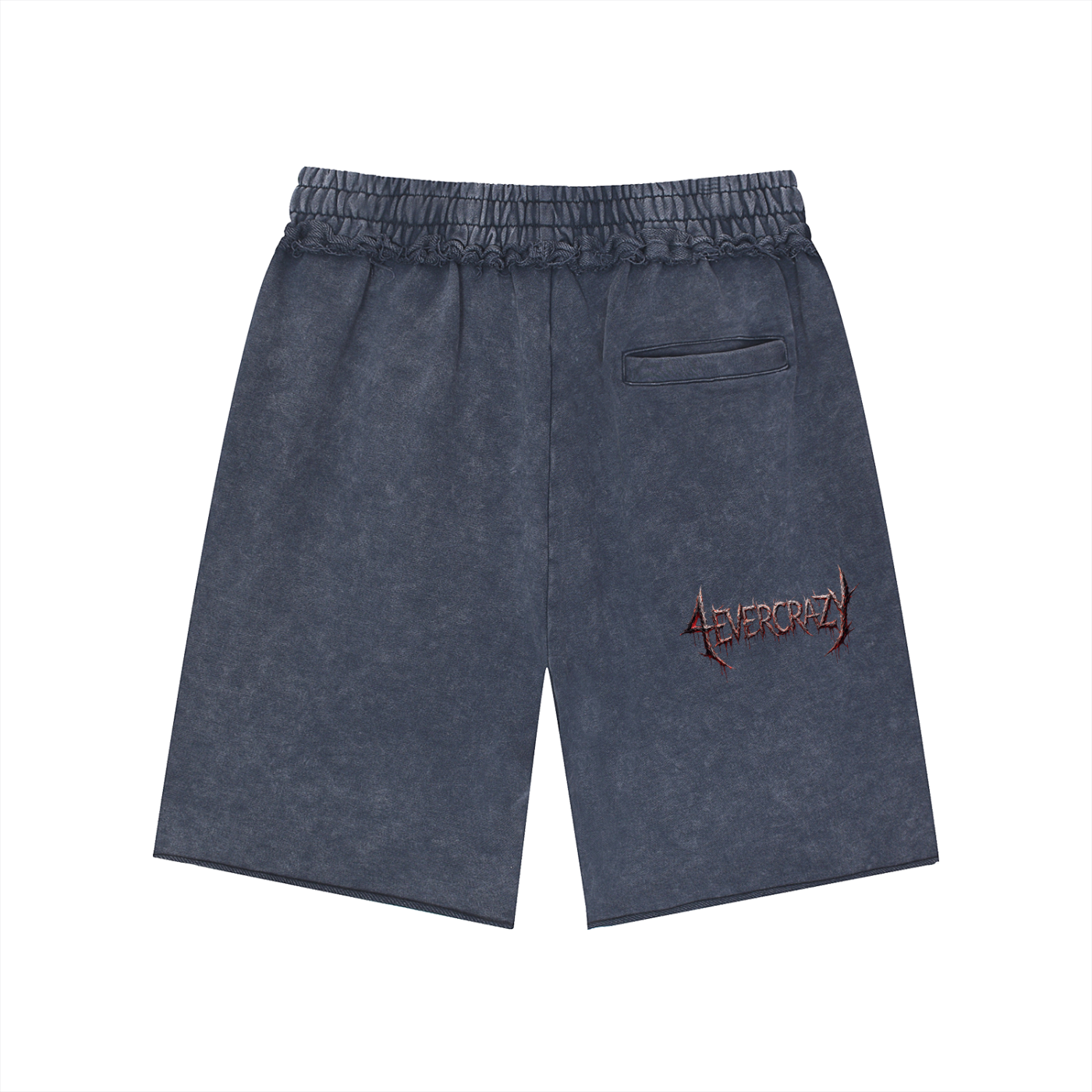 Unisex Mineral Wash Raw Edge Shorts