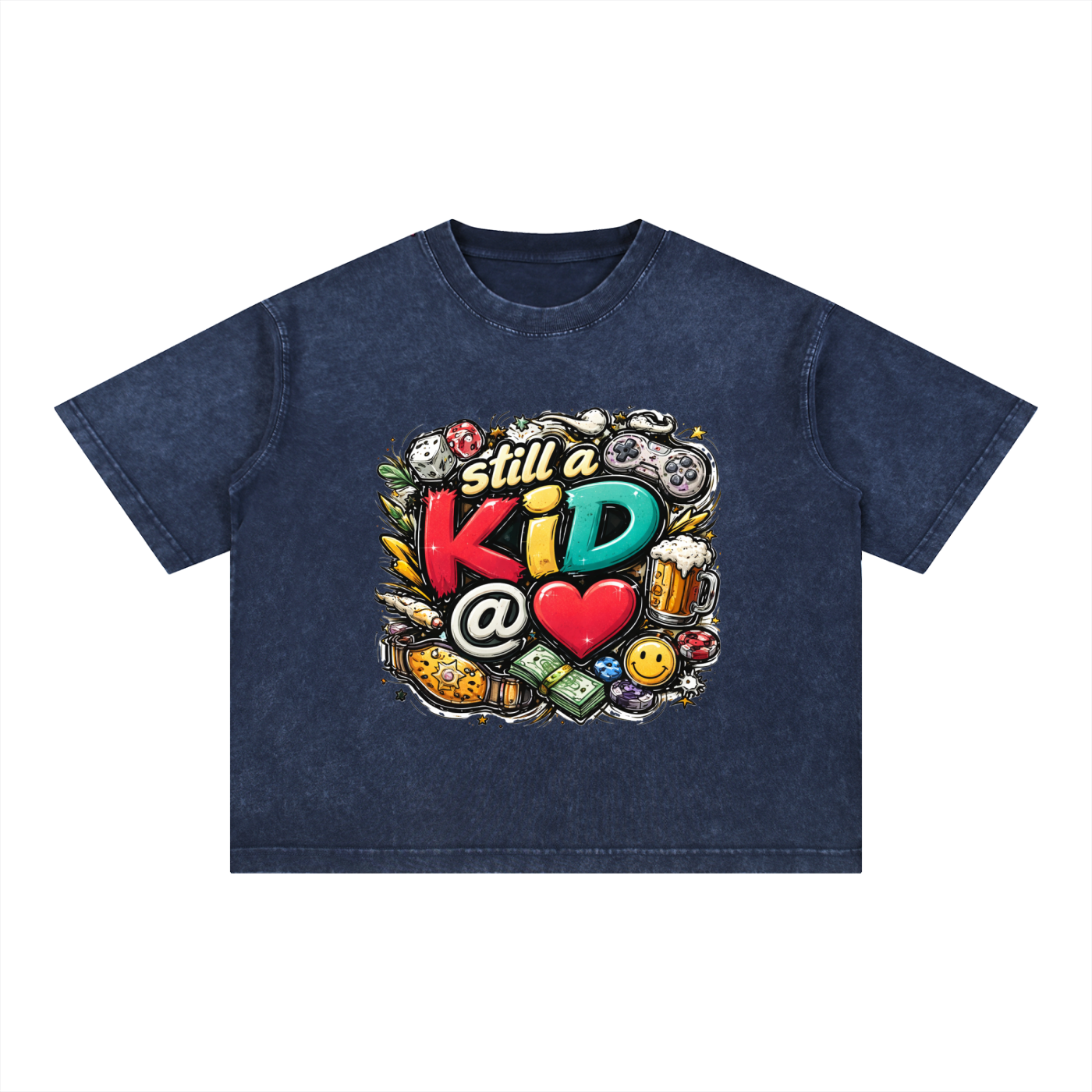 Still A Kid @ <3 Boxy Cotton T-Shirt