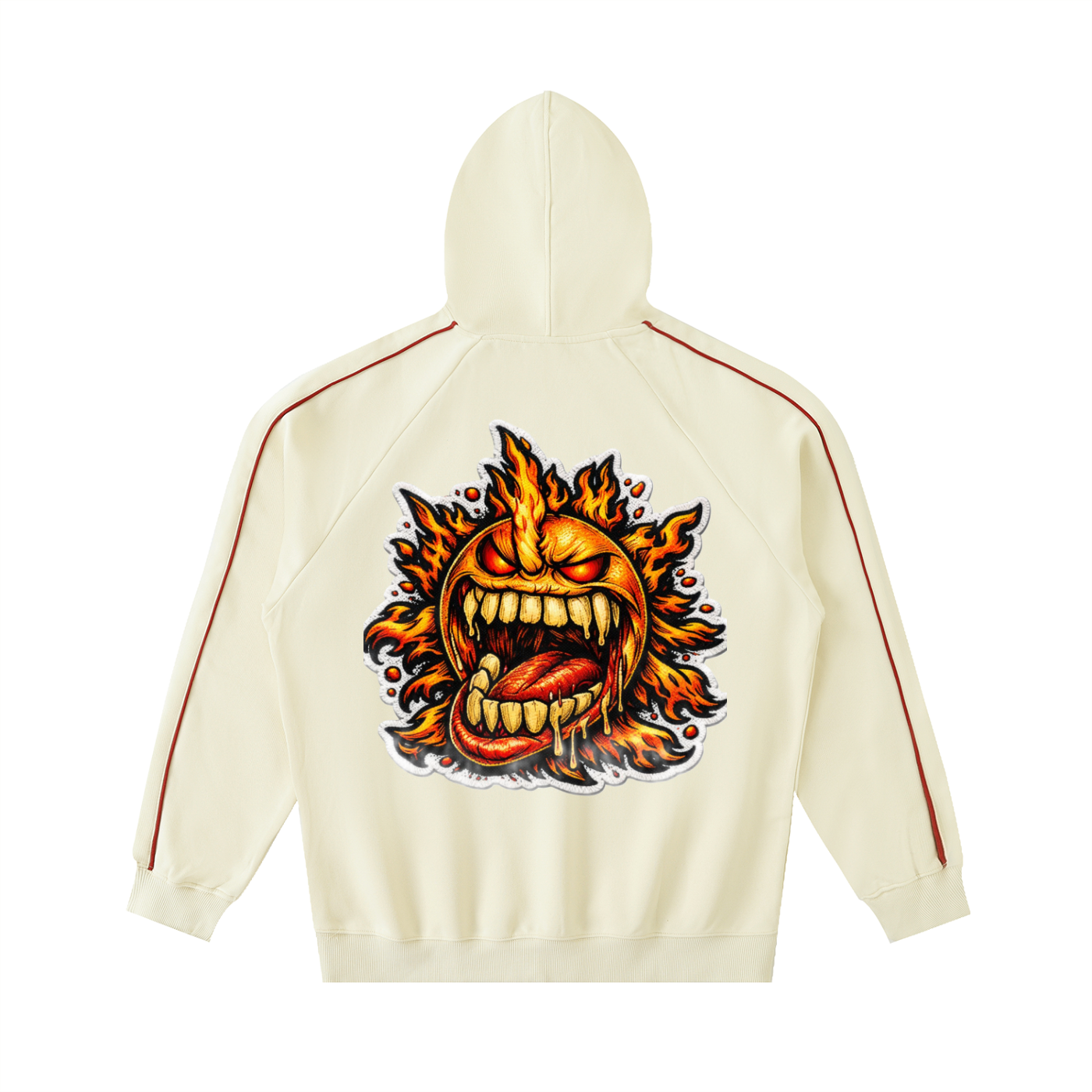 4EC Contrast Piping Raglan Hoodie