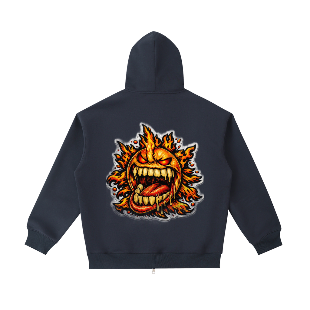 4EVERCRAZY Essential Heavyweight Pocket Zip-Up Hoodie