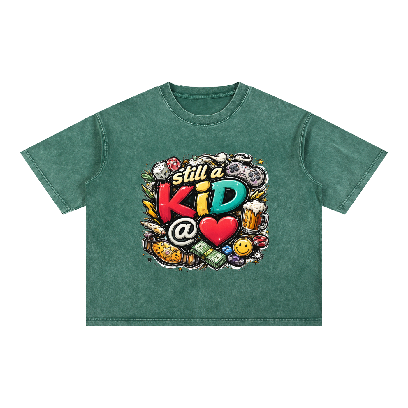 Still A Kid @ <3 Boxy Cotton T-Shirt