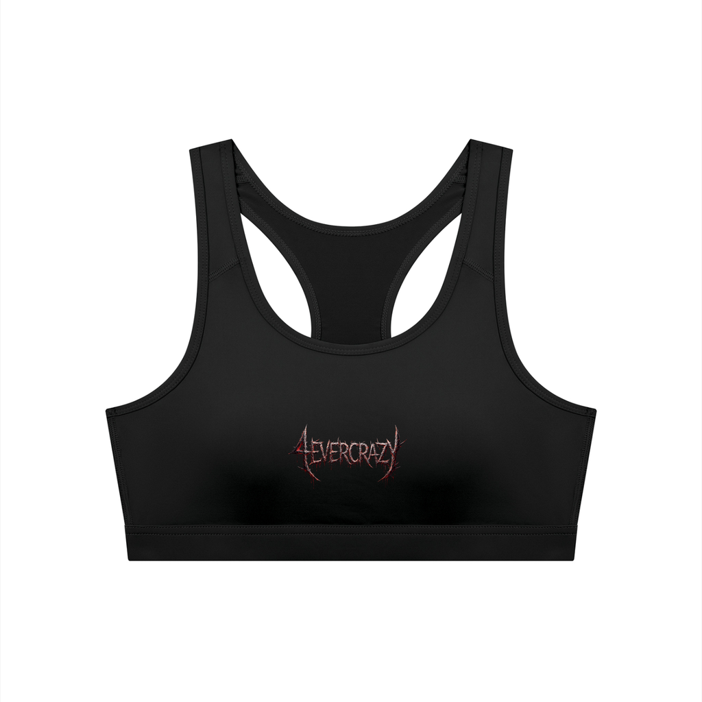 4EVERCRAZY Women's Cropped Sports Bra