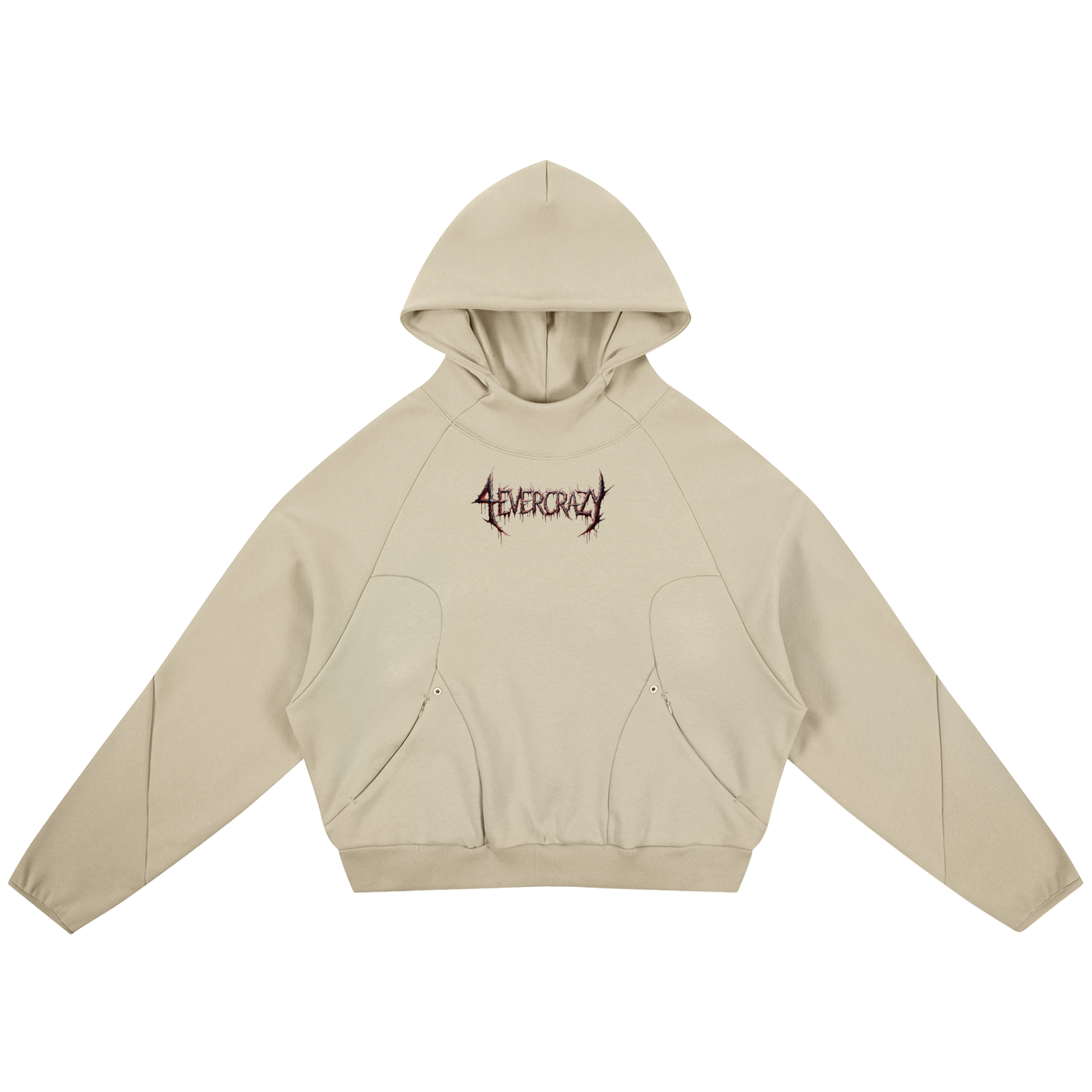 4EVERCRAZY Curved Panel Raglan Hoodie