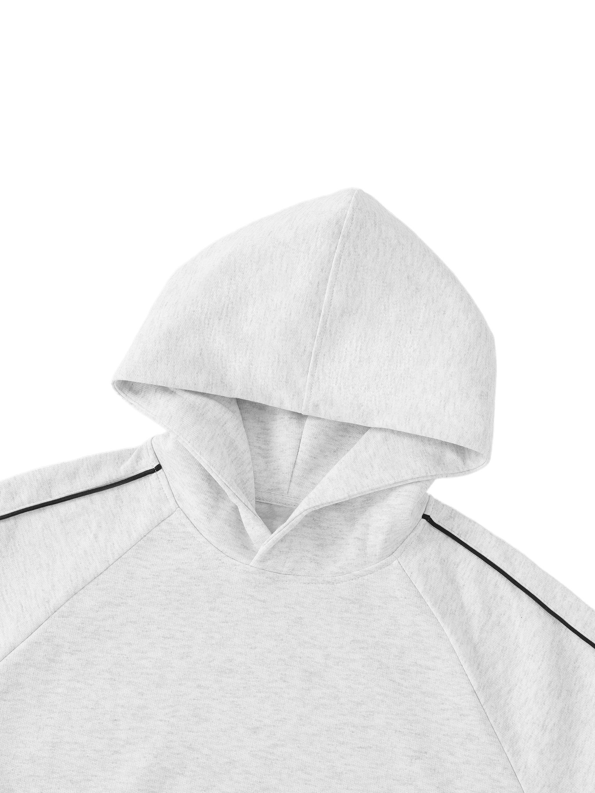 4EC Contrast Piping Raglan Hoodie