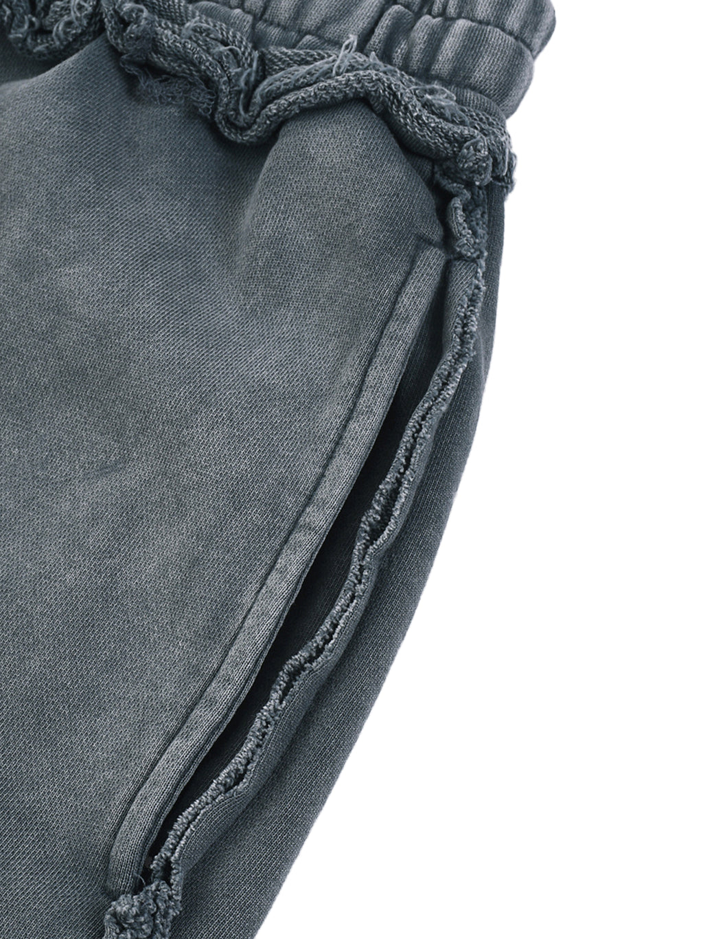 4EVERCRAZY KAMP Mineral Wash Raw Edge Shorts