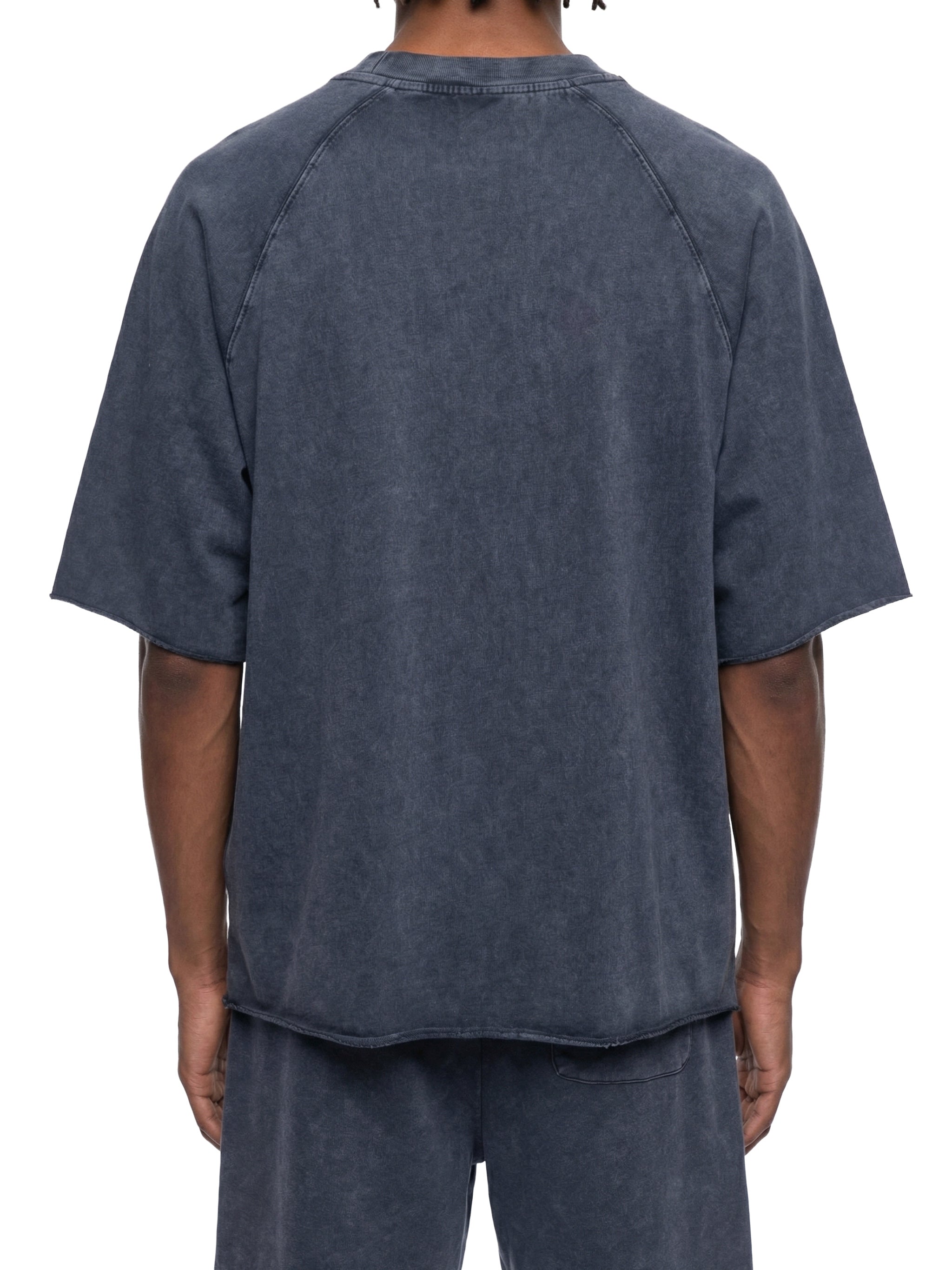4EVERCRAZY KAMP Mineral Wash Raw Edge T-Shirt